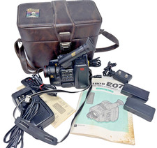 Canon Canovision E07 8mm Video Camcorder Manual Bag Charger AV Cables Batteries