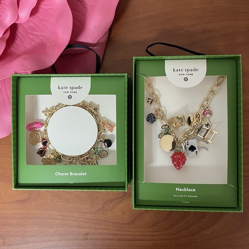 KATE SPADE NEW YORK x TARGET Chunky Charm Statement Necklace & Bracelet Bundle