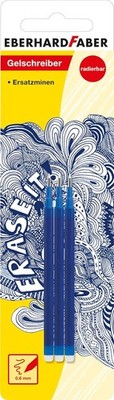 EBERHARD FABER Ersatzmine für Gelschreiber Erase it! blau 3 Stück