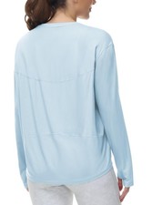 Women's Long Sleeve Workout Shirts Back Loose Fit Running Tee Tops with Thumb...