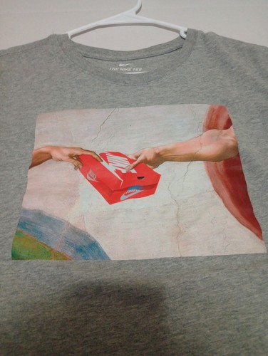 Nike Tee Creation Of Adam Men's Large Red Box Rare Shirt - Picture 2 of 9