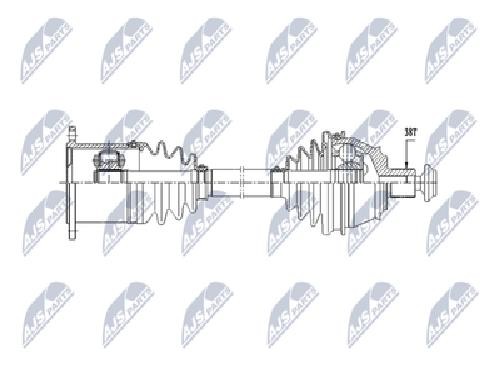 Original NTY Drive Shaft NPW-AU-071 For Audi