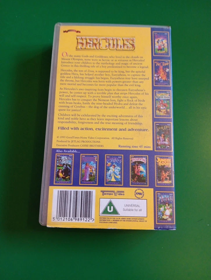 Hercules VHS Goodtimes Not Disney Animated Kids Video TESTED - Image 2 of 3