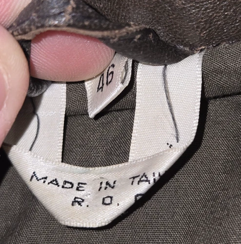 Vtg Aeropostale Compagnie Generale Leather Bomber Jacket Size 46 1980s 90s image 17