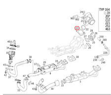 ORIGINAL Mercedes Dichtung, AGR Ventil W204 W212 W461 X164 W251 A6421410680 Neu