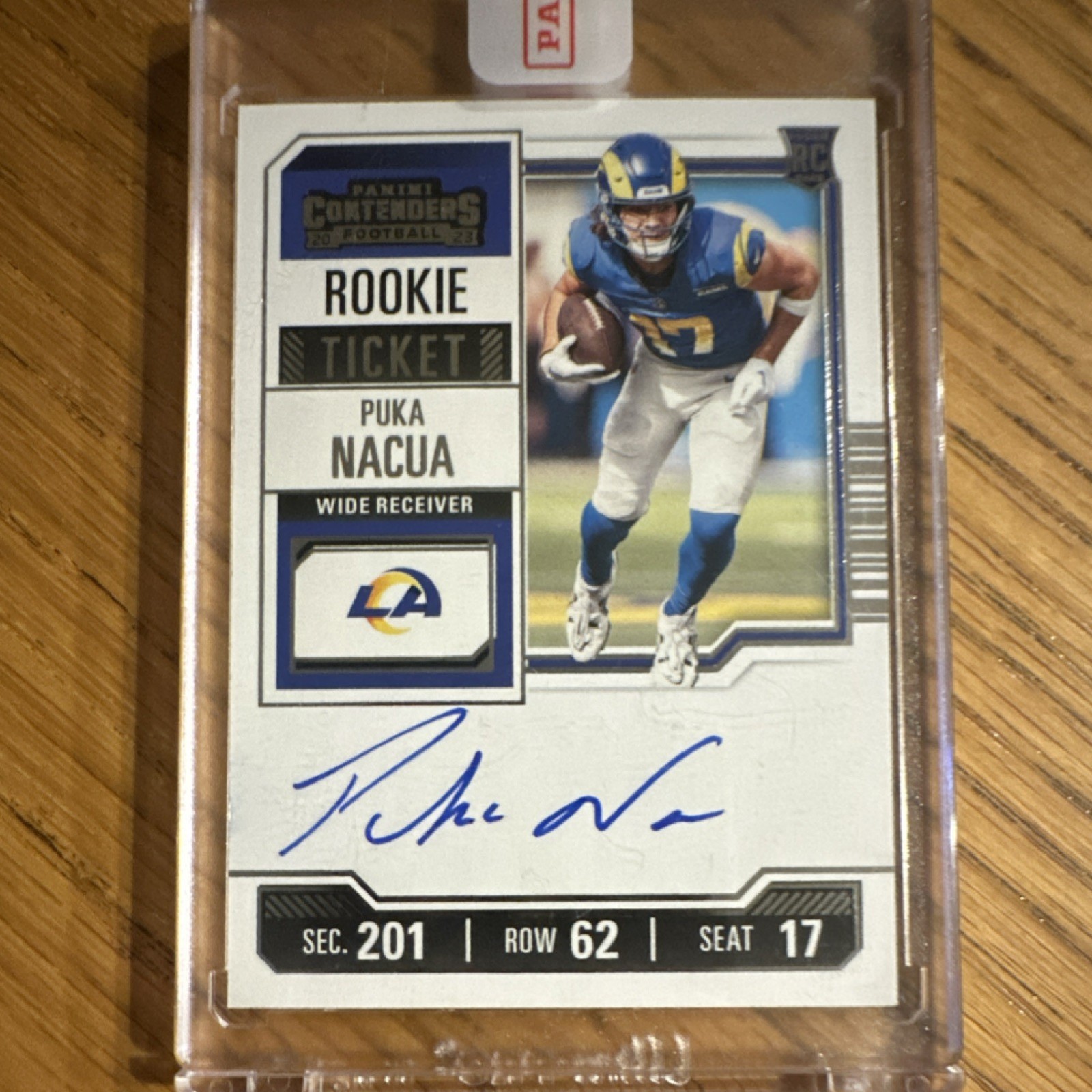 2023 Panini Contenders Football Rookie Ticket Autograph Puka Nacua #125 Rams