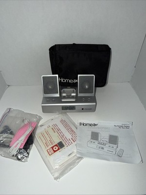 iHome 2GO Portable Stereo Speaker System iH26S Silver