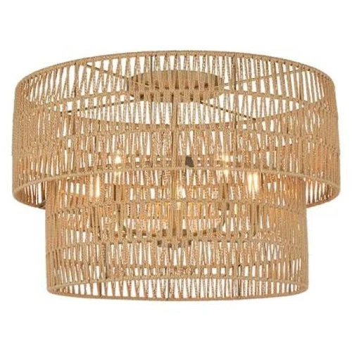 New Minka Lighting 5042-695 Bungalow Heaven 5 Light 26 Wide Flush Mount with Pap - Picture 1 of 2