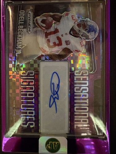 Panini 2025 Prizm Sensational Signatures Odell Beckham Jr #SEN-OBJ Auto /49