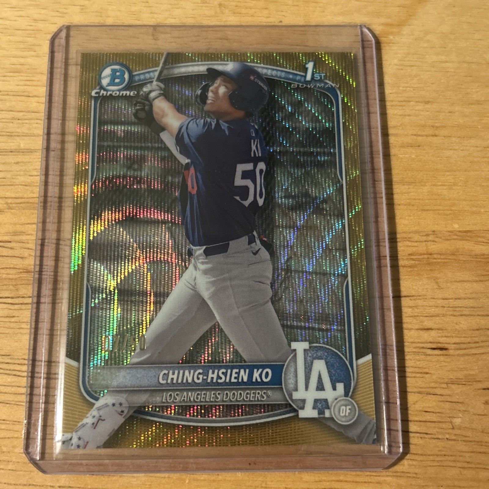2025 Bowman Chrome 1st - Ching-Hsien Ko (RC) Gold Wave Refractor /50