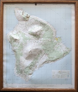 Hawaii 1970s 3D Relief Map US Defense Mapping Agency Hubbard Scientific 23x26.5