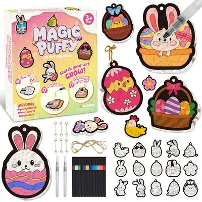 Foam Texture Painting Kit - 3D Art Puffy Paint Kit, Easter Theme,15 Mess-Pain...