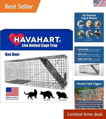 1079SR Large 1-Door Humane Catch and Release Live Animal Trap Cage - Live Rac...