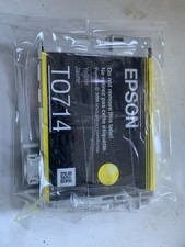 Image of Epson T0714 Genuine Yellow Ink Cartridge freepost 