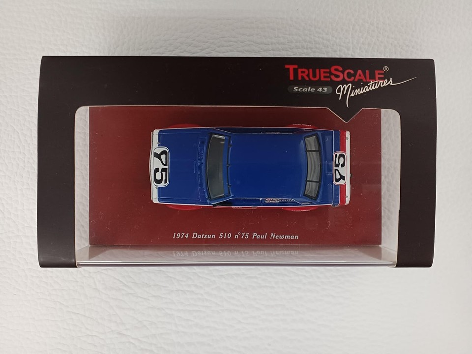 Datsun 510 N°75 Paul Newman 1974 - TSM Truescale 1/43 - Miniature Neuve