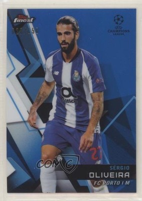 2018 Finest UEFA Champions League Blue Refractor Sergio Oliveira Rookie RC z1b