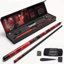 Pool Cue Stick, 58in 2-Piece Canadian Maple, 12.5mm AirStrike Shaft  19-21 oz,
