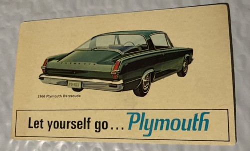 1966 Plymouth Barracuda Coupe Postcard Post Card