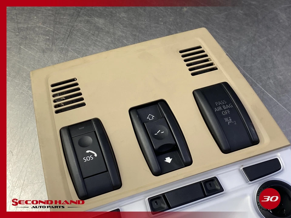06-12 BMW E90 3 Series Sedan Overhead Dome Reading Light Lamp Switch Beige OEM✅ - Image 2 of 4