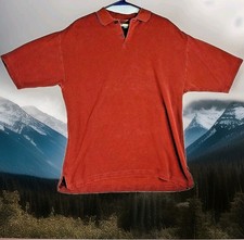 Tommy Bahama Red Silk Blend Polo Shirt Mens Medium