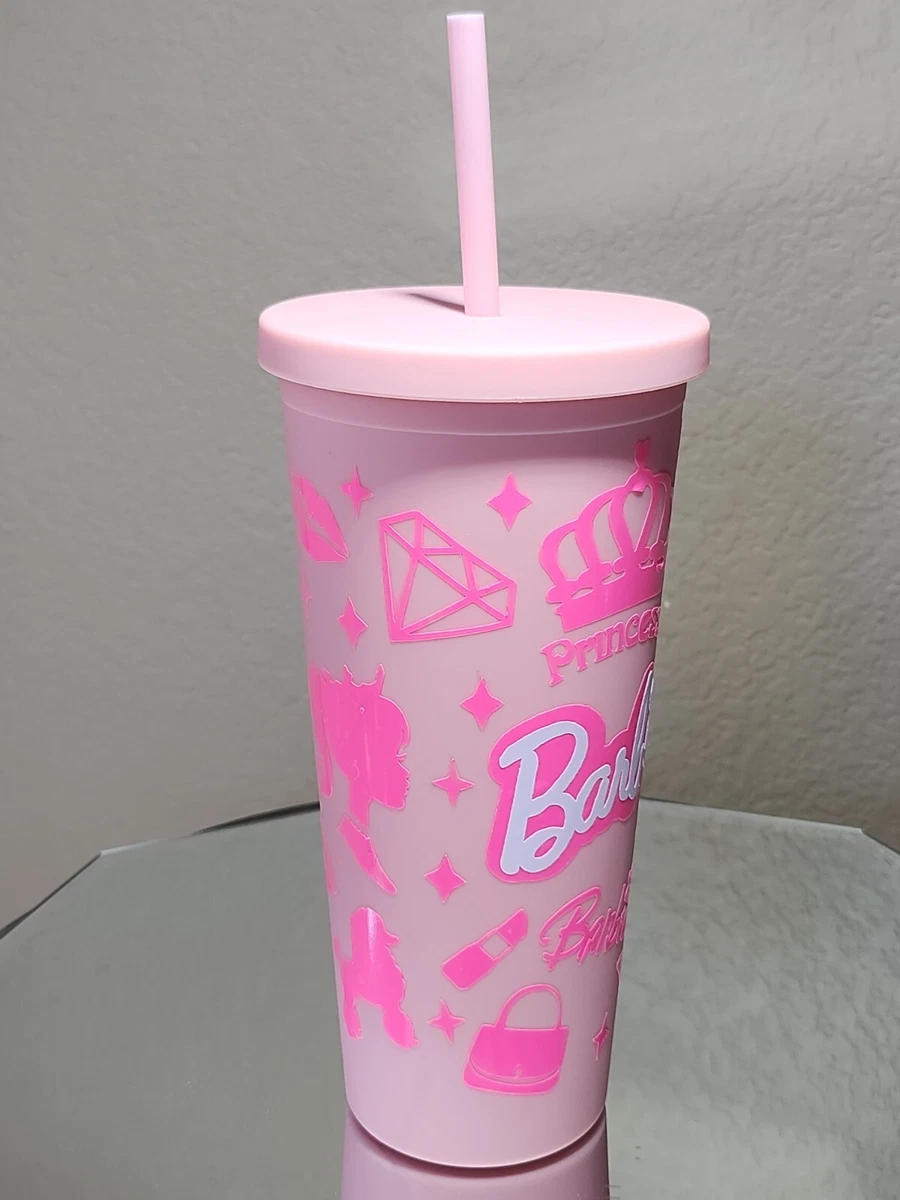 Barbie tumblers 22 oz. Matte Pastel w/ lid & straw | Pink, Black, Barbie  Acrylic