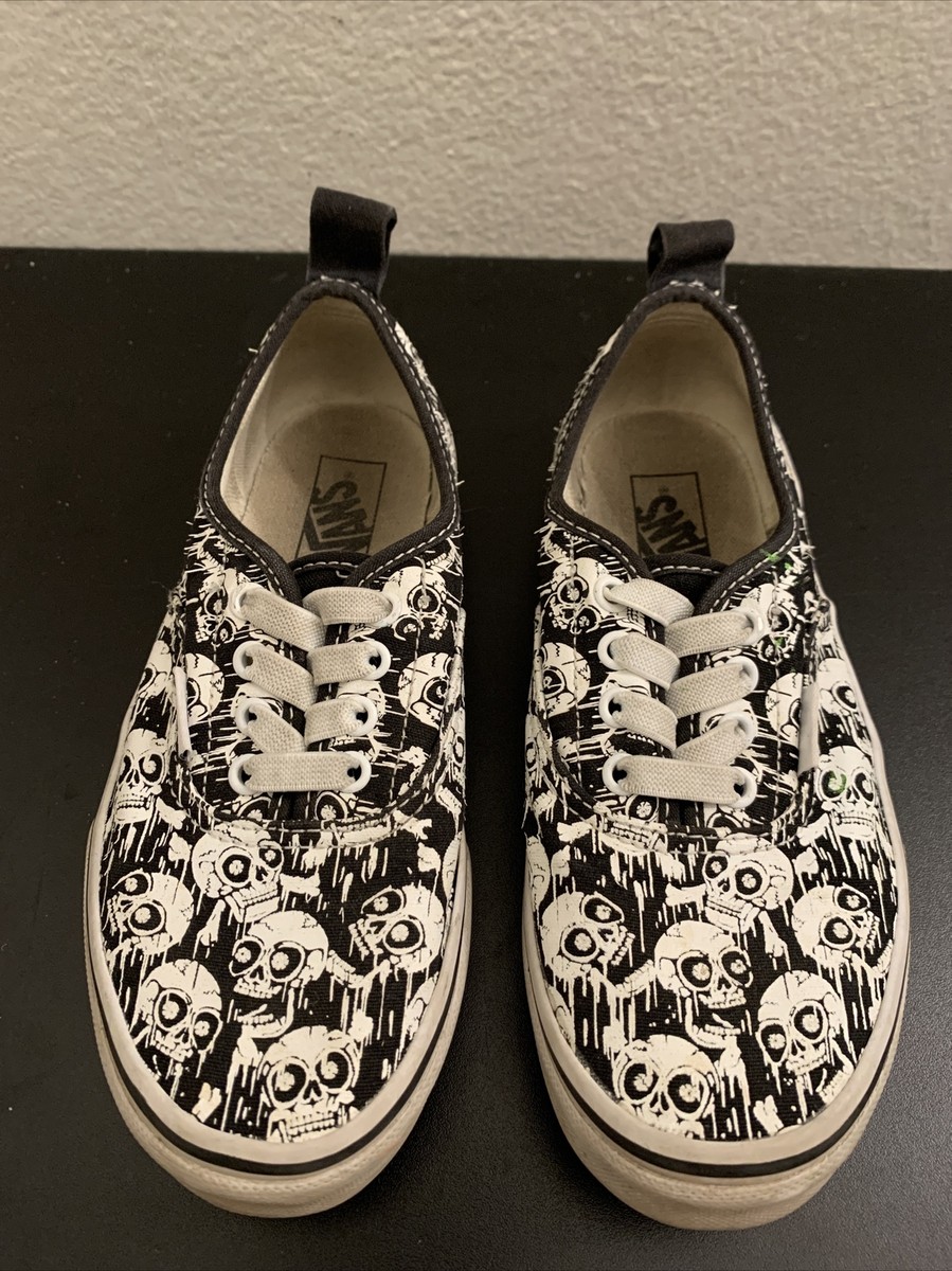 Vans Skull Print Skate Shoes Vans Kids Sz 2.5 | eBay
