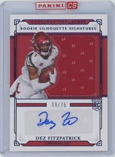 2021 Panini National Treasures Football Dez Fitzpatrick ROOKIE PATCH AUTO /75