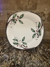 Lenox Holiday Nouveau Platinum White Square Salad Plate