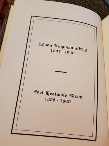 Brothers, a Commemorative funeral Biography, Edson and Joel Bixby 1940 - Picture 5 of 7