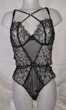 BNWOT Gorgeous black ANN SUMMERS Underwire bodysuit top Lingerie size 18 B/C TV