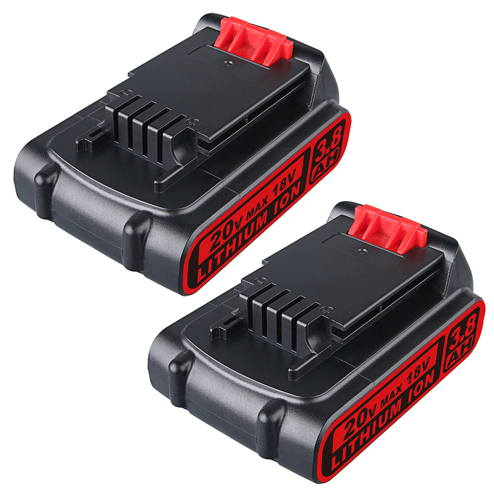 2X 20V Lithium-ion for BLACK+DECKER 3.8Ah Battery 20 Volt LBXR20 LBX20 LBXR20