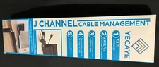 Yecaye J Channel Cable Management 6 x 15.7 inch black desk wall