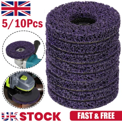 5/10x 115mm 4.5" Poly Strip Wheel Discs Paint Rust Remove Abrasive Angle Grinder