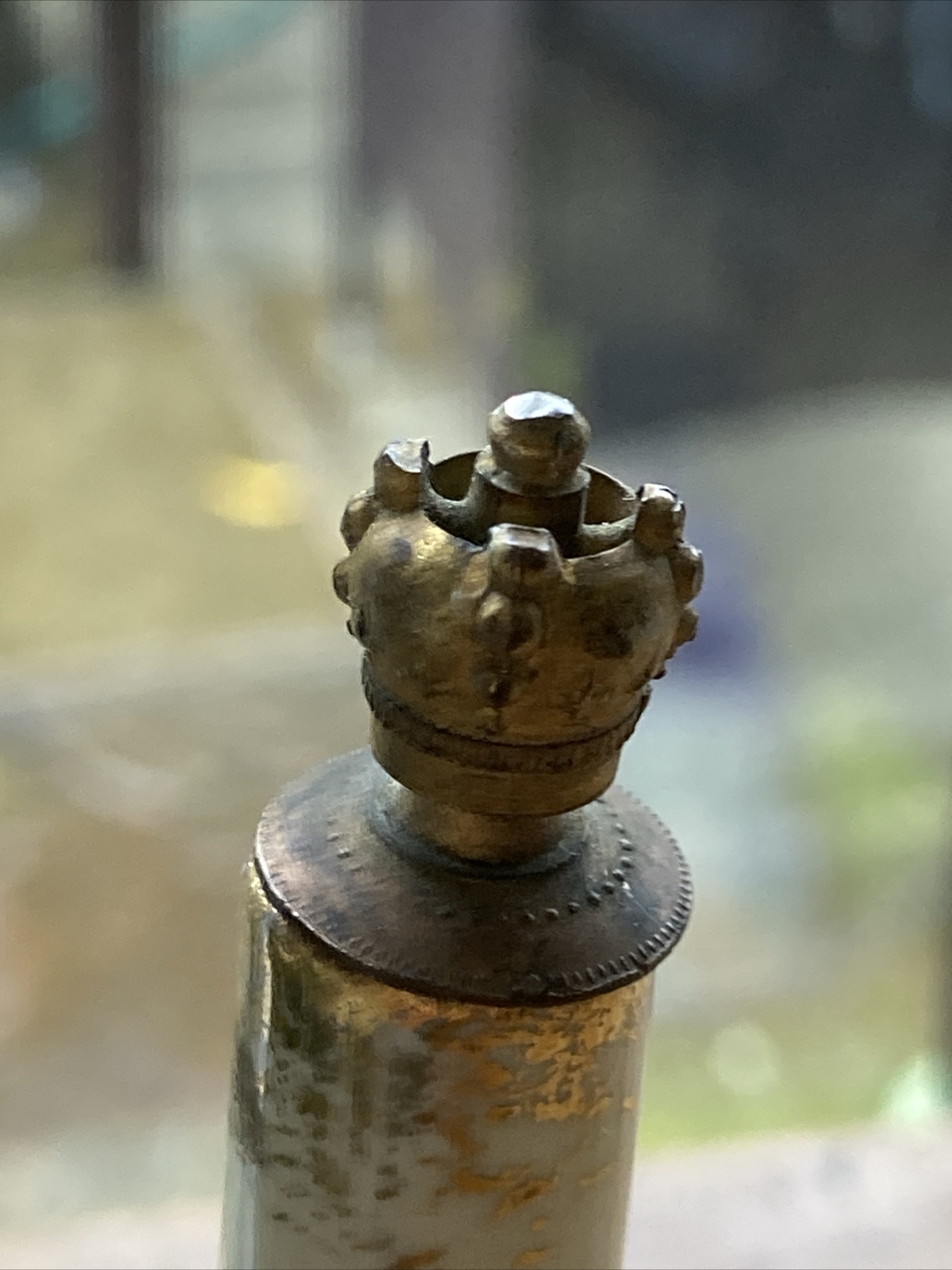 Antique Romel Ceramic Floral Pattern Perfume Bottle, Damage to Handle 7