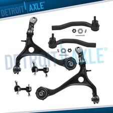 6pc Front Lower Control Arms Sway Bars Outer Tie Rods for Acura TSX Honda Accord