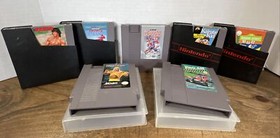 Lot of 7 Nintendo NES Games RAMBO Wrestle Mania Hulk Hogan Blades Of Steel &more