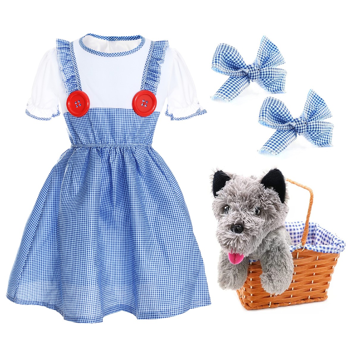 LADIES KANSAS GIRL COSTUME DOROTHY FAIRYTALE BOOK DAY CHARACTER FANCY DRESS  | eBay