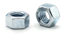 Zinc Plated Grade 5 Steel Hex Nuts USA Made Finished Nuts - 1/4" to 1"