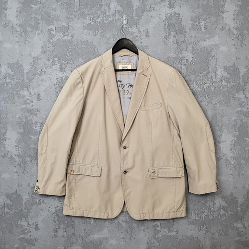 Camel Active Blazer Mens 46" L-XL Beige Cotton Single-Breasted Travel Jacket