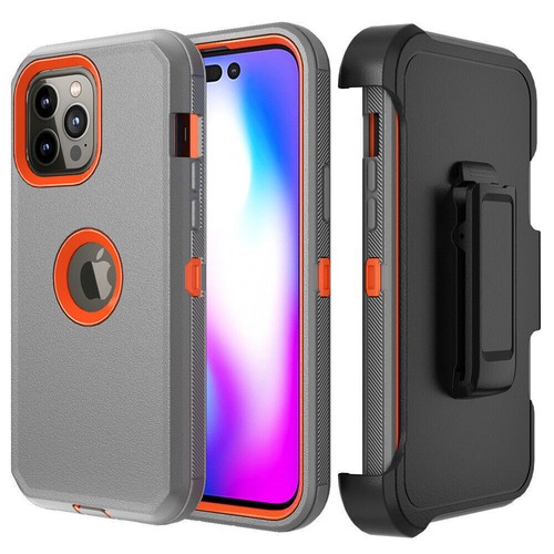 For iPhone 12 13 14 Pro Max 11 XR Case Shockproof Rugged Belt Clip Holster Cover - Picture 62 of 75