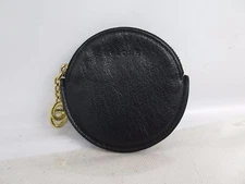Auth BULGARI Coin case Leather Black 7E160410S"