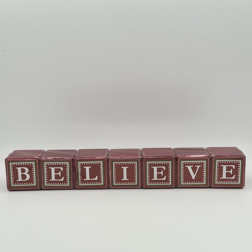 Believe Christmas Red Block Letters for Mantel Shelf Decor Christmas | eBay
