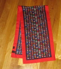 WRH International Flags 100% Silk Oblong Scarf 40"