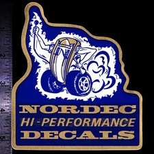 NORDEC Hi Performance Decals - Original Vintage 1960's 70's Racing Decal/Sticker