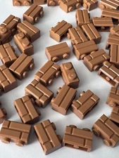 LOT 100 BRAND NEW LEGO 1x2 LIGHT BROWN BRICK WALL MASONRY CASTLE STONE PROFILE