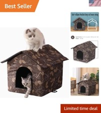 Outdoor Waterproof Cat House for Indoor  Outdoor Use Large Feral Pets