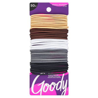 Goody Ouchless Elastic Hair Ties - 50 Ct, 50 Count (Pack of 1), Neutral 50 Ct
