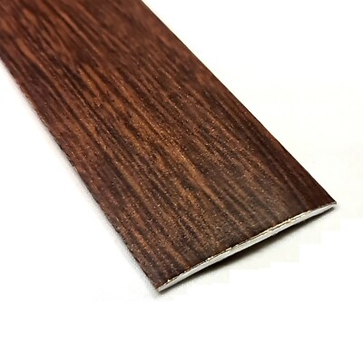 Walnut effect Flat Aluminium Door Floor Bar Trim Threshold Motion Profile 900mm