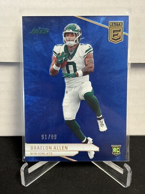 2024 Panini Donruss Elite Football Braelon Allen #194 RC Blue /99 NY Jets Rookie