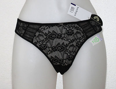 String Barbara En Microfibre Noire - Taille FR 3 (EU 3), Neuf Sans étiquette, Pack De 1